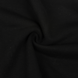 Ткань Футер 3-х нитка, Петля, цвет Черный (на отрез)  в Ачинске