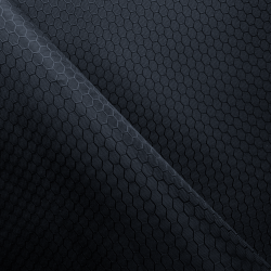 Ткань Оксфорд 300D PU Рип-Стоп СОТЫ, цвет Черный (на отрез)  в Ачинске