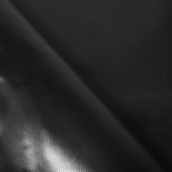 Ткань ПВХ 450 гр/м2, Чёрный (на отрез)  в Ачинске