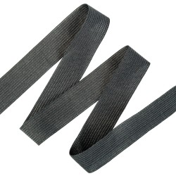 Окантовочная лента-бейка, цвет Чёрный 22мм (на отрез)  в Ачинске