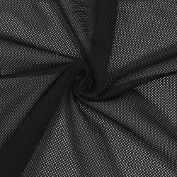 Трикотажная Сетка 75 г/м2, цвет Черный (на отрез)  в Ачинске