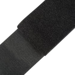Контактная лента 100мм цвет Чёрный (велькро-липучка, на отрез)  в Ачинске