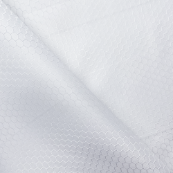 Ткань Оксфорд 300D PU Рип-Стоп СОТЫ, цвет Белый (на отрез)  в Ачинске