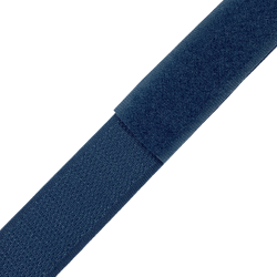 Контактная лента 25мм цвет Синий (велькро-липучка, на отрез)  в Ачинске